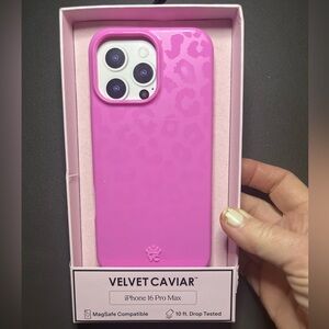 Velvet Caviar Magenta Leopard iPhone 16 Pro Max Case
